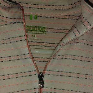 Tall Tech performance white and pink top